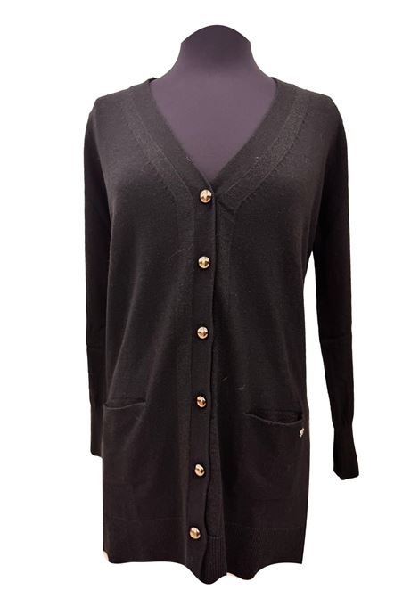 Cardigan lungo con profili lurex CECILIA BENETTI | Giacche | C9.302501530